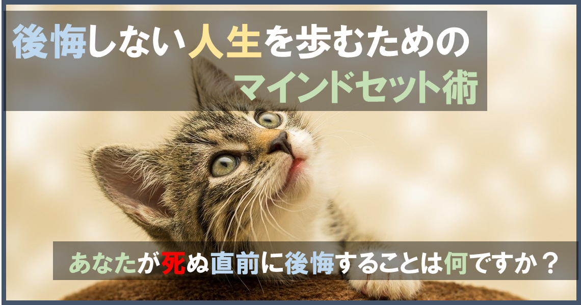後悔しない人生を歩む為のマインドセット術 あなたが死ぬ直前に後悔することは何ですか Life Lab 後悔しない人生を歩む為のマインドセット術 あなたが死ぬ直前に後悔することは何ですか Life Lab
