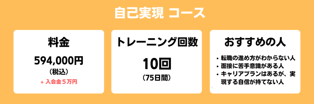 自己実現コース料金（マジキャリ）